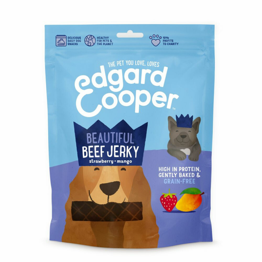 Edgard & Cooper - Hondensnack - Jerky - Rund met Aardbei en Mango - 150g