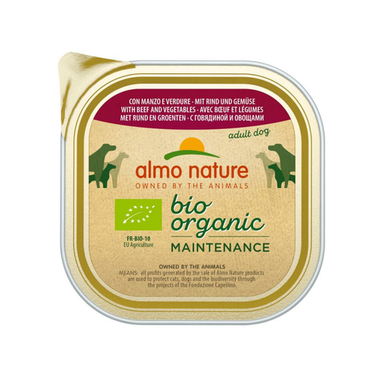 Almo Nature - Bio Organic Maintenance - Hundefutter - Rind und Gemüse - 300g