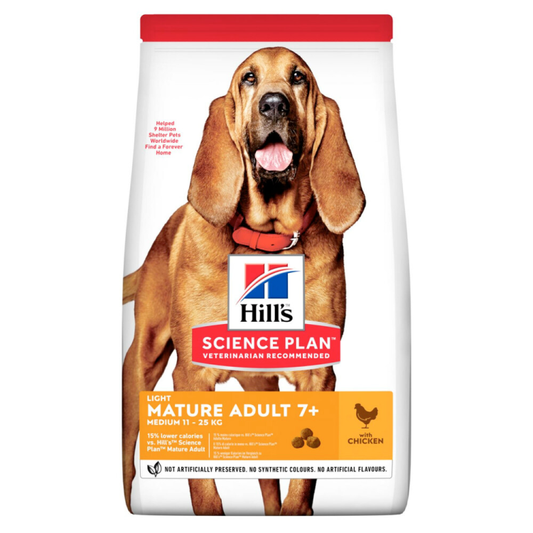 Hill's Canine - Science Plan - Hundefutter - Mature Light - Medium - Huhn - 12 kg