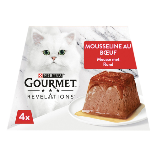 Gourmet - Revelations Mousse Beef - Cat food - 4x57g
