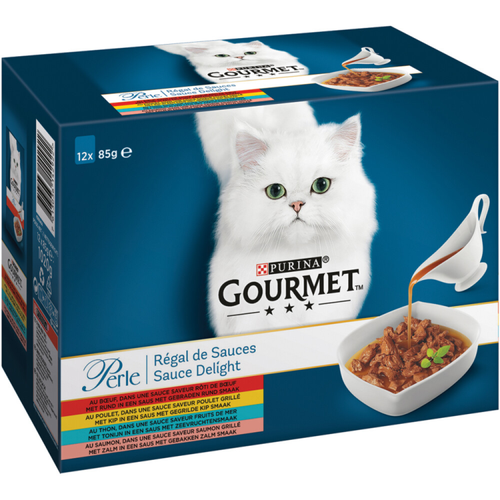 Gourmet - Perle Sauce Delight Meat & Fish - Cat Food - 12x85g