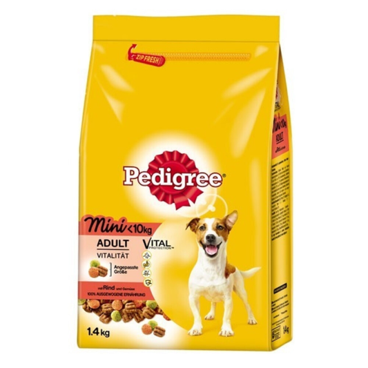 Pedigree - Vital Dry Adult Mini Beef - Hundefutter - 1,4 kg