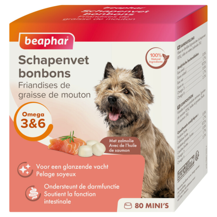 Beaphar - Schapenvet Bonbons - Mini Zalm - 245g