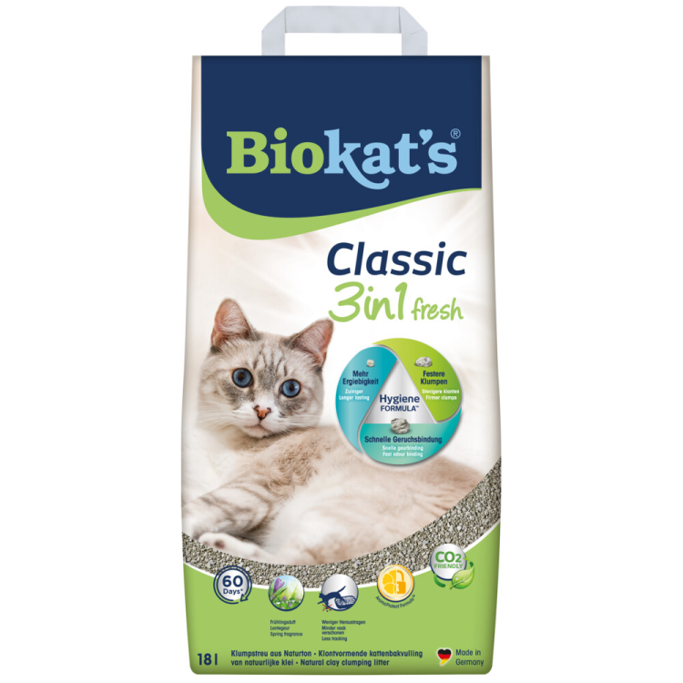 Biokat's - Classic 3in1 Fresh - Katzenstreu - 18 l