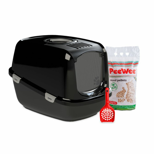 PeeWee - EcoDome Black Starter Kit - Litter Boxes - 66.5x48.5x46.5cm