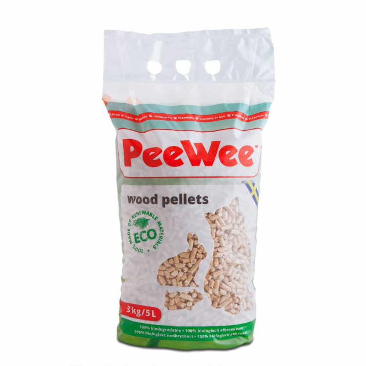 PeeWee - Wood Pellets - Cat Litter - 3kg