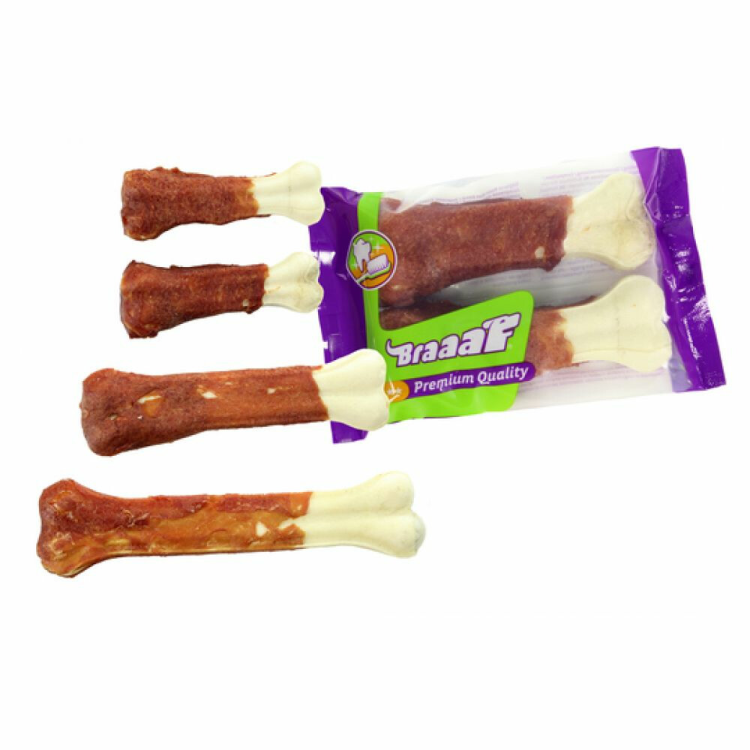 Braaaf - Geperst Bot Eend 12,5cm - Hondensnack - 2 stuks