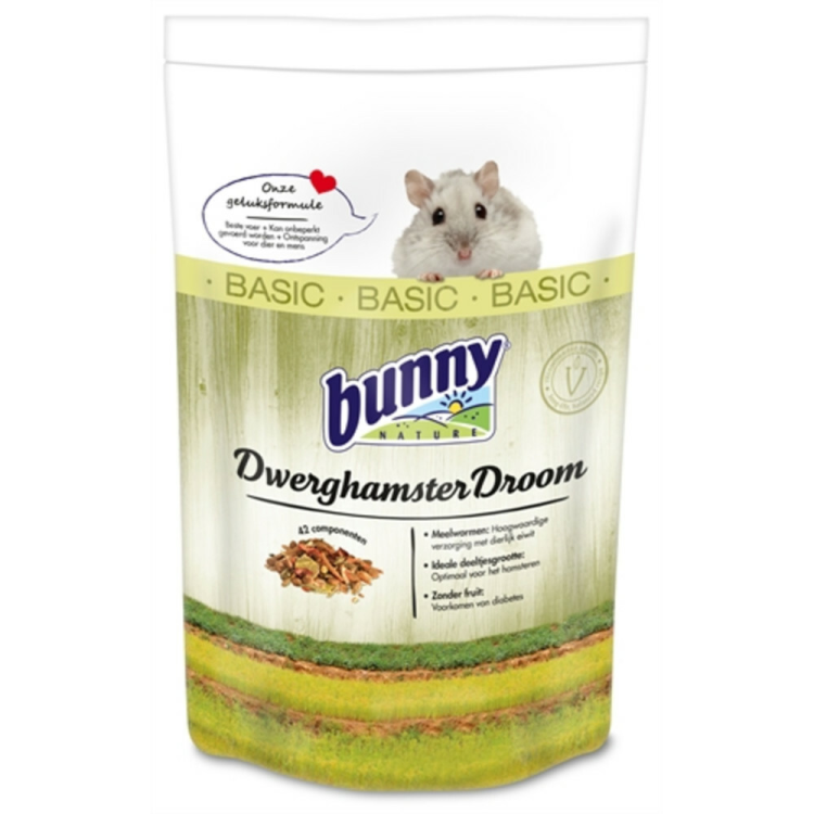 Bunny Nature - Dwerghamsterdroom Basic - Hamstervoer - 600g