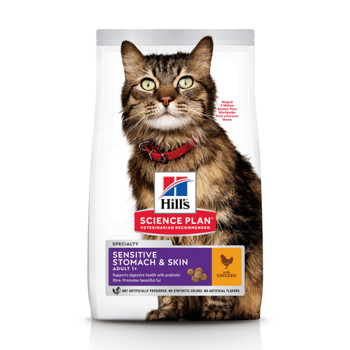 Hill's - Science Plan - Cat Food - Adult - Sensitive Stomach & Skin - Chicken