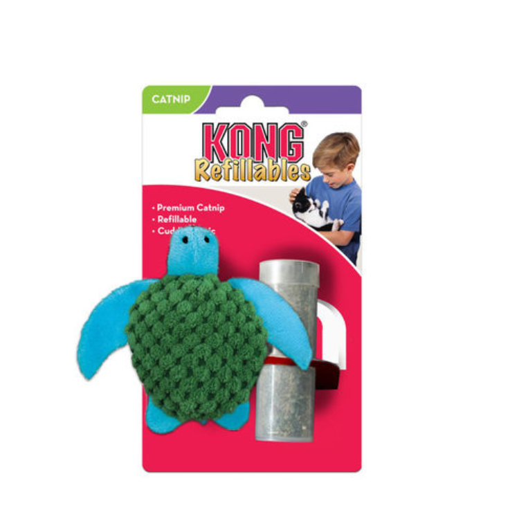 Kong - Catnip Schildpad Hervulbaar - 9.5cm