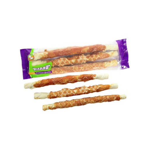 Braaaf - Twister Chicken - Hundesnack - 3 Stück
