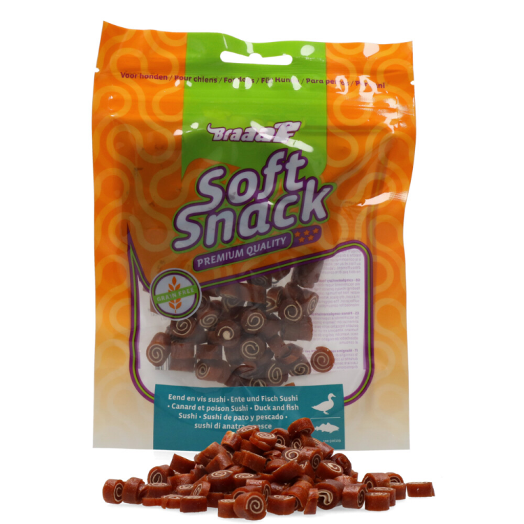 Braaaf – Sushi-Ente &amp; Fisch – Hundesnack – 85 g
