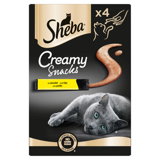 Sheba - Creamy -  Kattennacks - Kip - 4 stuks