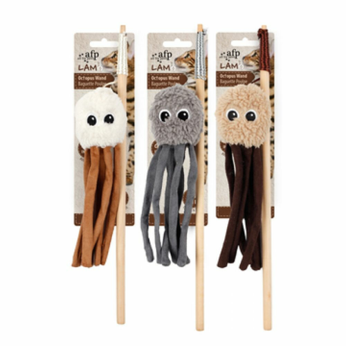 All For Paws - Kattenhengel - Lambswool-Octupus Wand - 1 Stuk