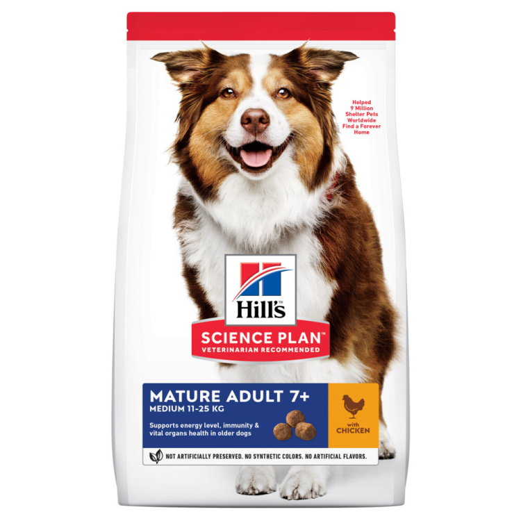 Hill's Canine - Science Plan - Dog food - Mature 7+ Adult - Medium - Chicken