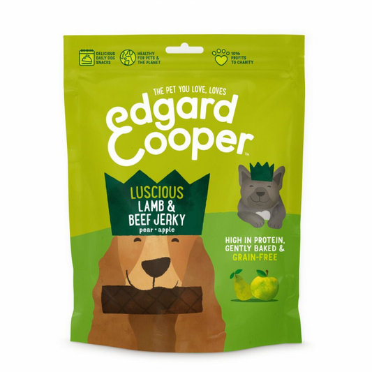 Edgard & Cooper - Hondensnack - Jerky - Lam en Rund met Peer en Appel - 150g