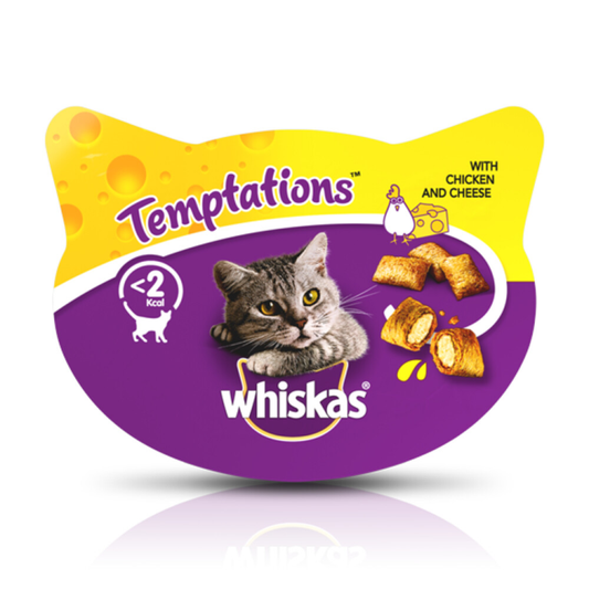 Whiskas - Temptations Kip & Kaas - Kattensnacks - 60g