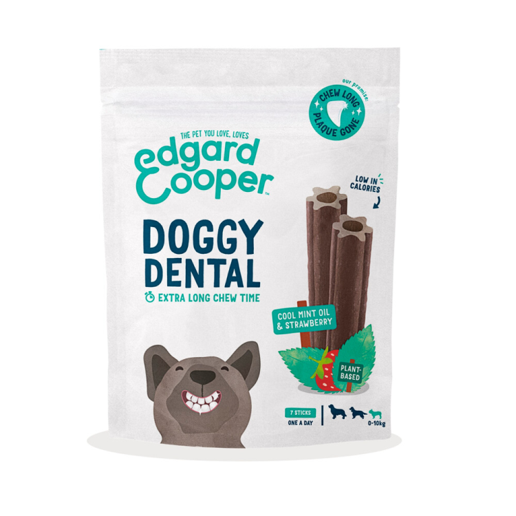 Edgard & Cooper - Hondensnacks - Dental Sticks - Aardbei & Frisse Muntolie - Small - 7 Sticks