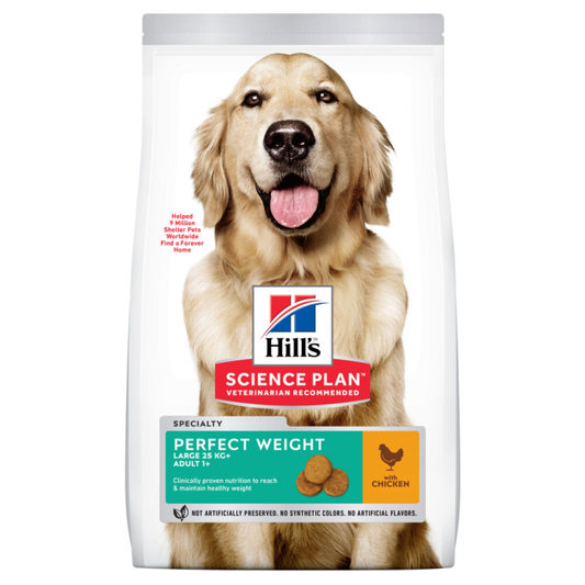 Hill's Canine - Science Plan - Hundefutter - Adult Perfect Weight - Groß - Huhn - 12kg