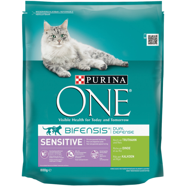 Purina One - Sensitive Truthahn - Katzenfutter - 800g