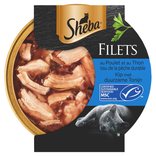 Sheba - Filets - Stukjes Kip & Tonijn in Saus - 60g