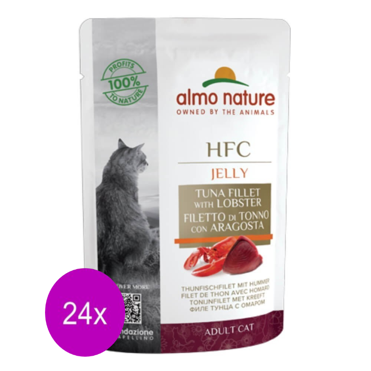 24x Almo Nature - HFC Gelee - Katzenfutter - Thunfischfilet &amp; Hummer - 55 g