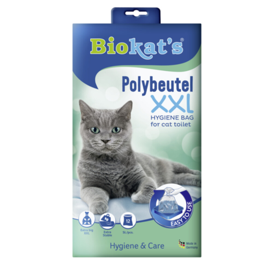 Biokat's - Wegwerp Polyzak XXL - Kattenbakzakken - 12 stuks