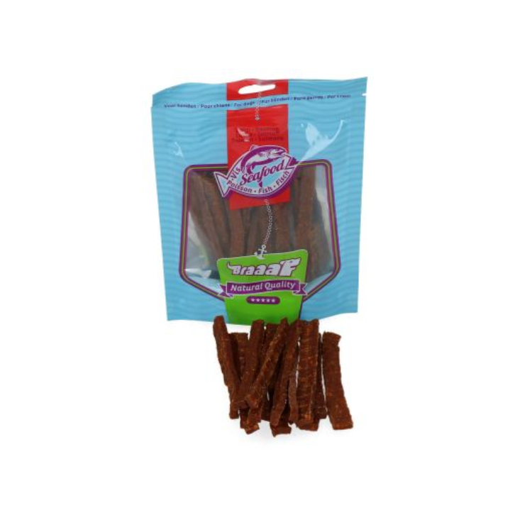 Braaaf – Fischstreifen mit Lachs – Hundesnack – 70 g 