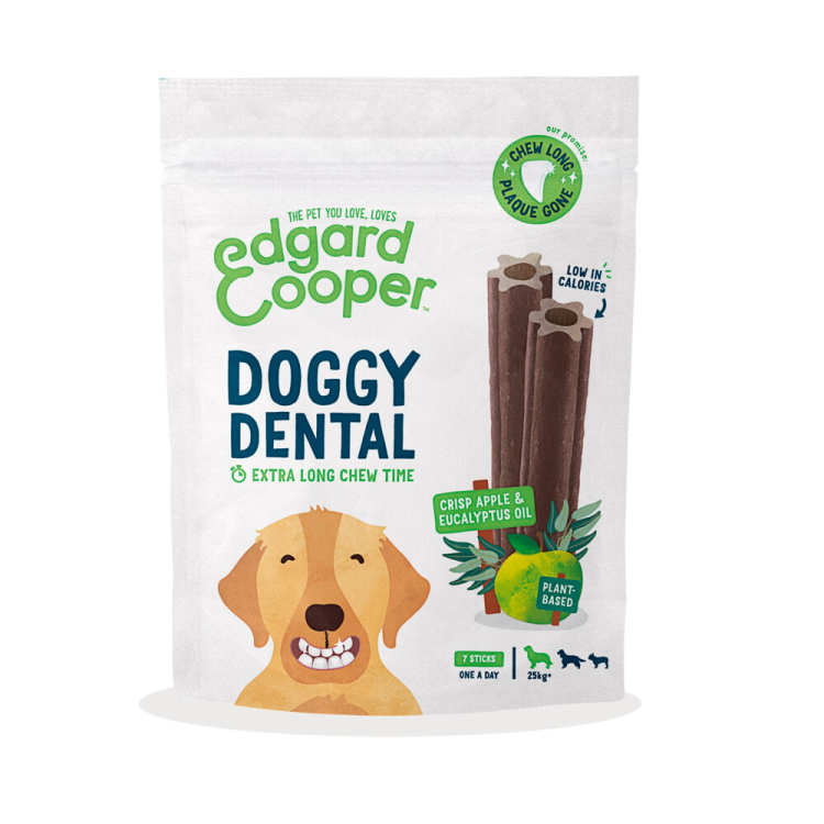 Edgard & Cooper - Hondensnacks - Dental Sticks - Appel & Eucalyptusolie - Large - 7 Sticks