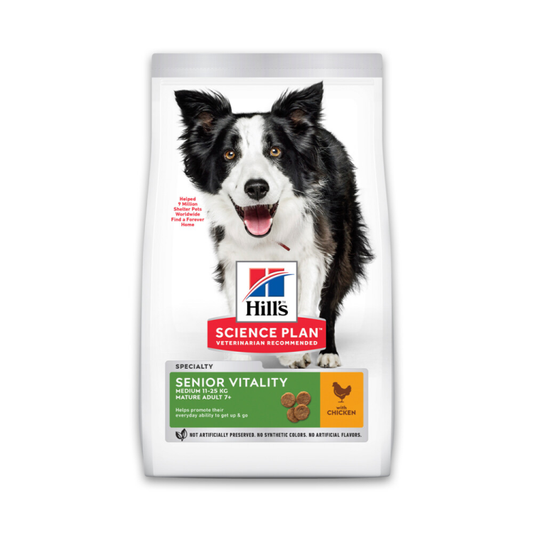 Hill's Canine - Science Plan - Hundefutter - Senior 7+ Vitality - Medium - Huhn - 2,5 kg