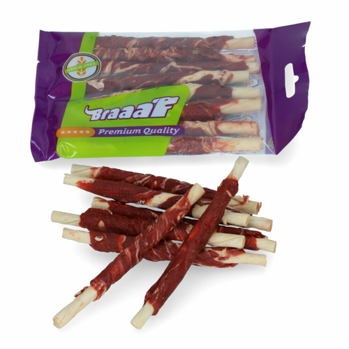 Braaaf – Roll Sticks Rind &amp; Fisch 12 cm – Hundesnack – 80 g