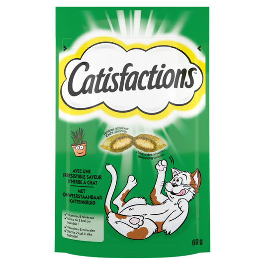 Catisfactions - Kattensnoepjes - Catnip - Kattenkruid - 60g