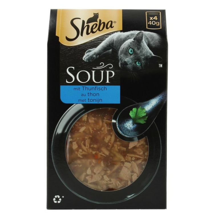 Sheba - Katzenfutter - Klassische Suppe - Thunfisch - 4x40g
