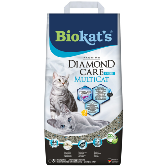 Biokat's - Diamond Care Fresh Multicat - Kattenbakvulling - 8L