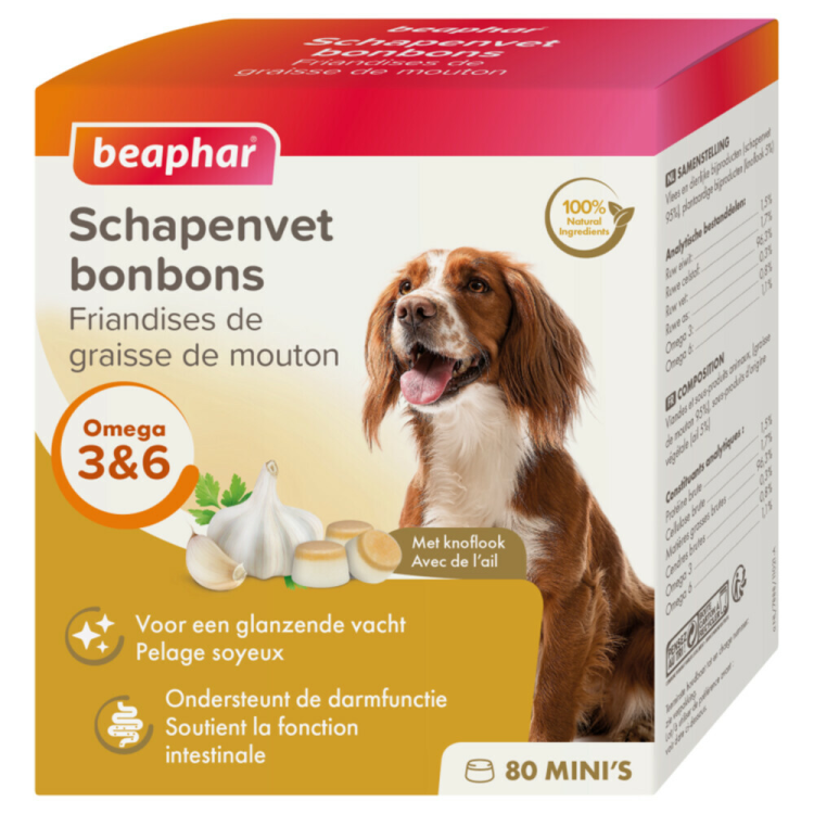 Beaphar - Schapenvet Bonbons - Mini Knoflook - 245g