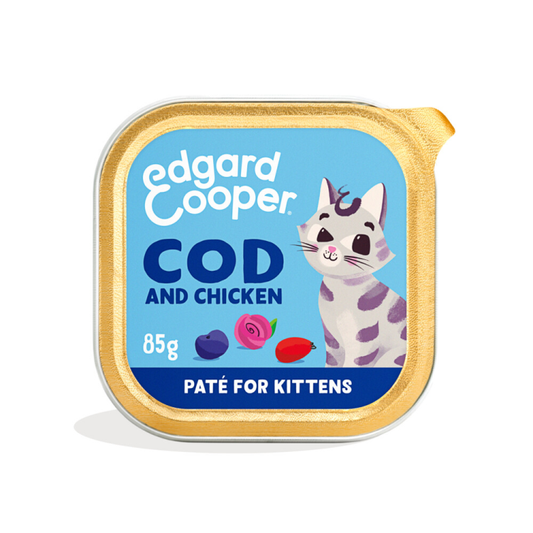 Edgard &amp; Cooper - Katzenfutter - Kätzchen - Kabeljau &amp; Huhn in Pastete - 85g