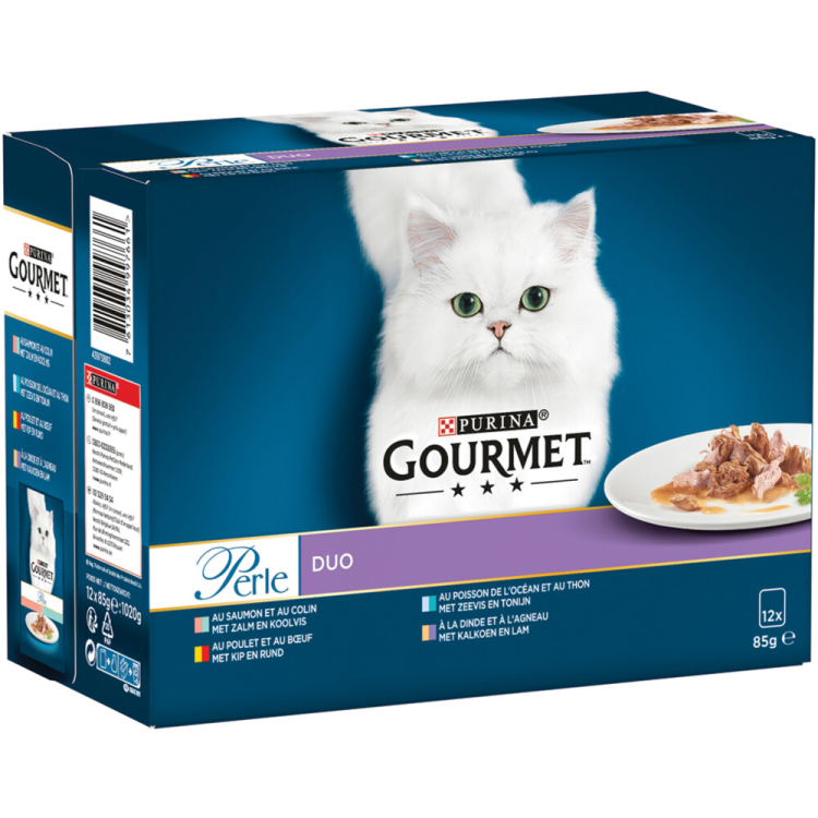 Gourmet - Perle Duo Rind &amp; Huhn - Katzenfutter - 12x85g