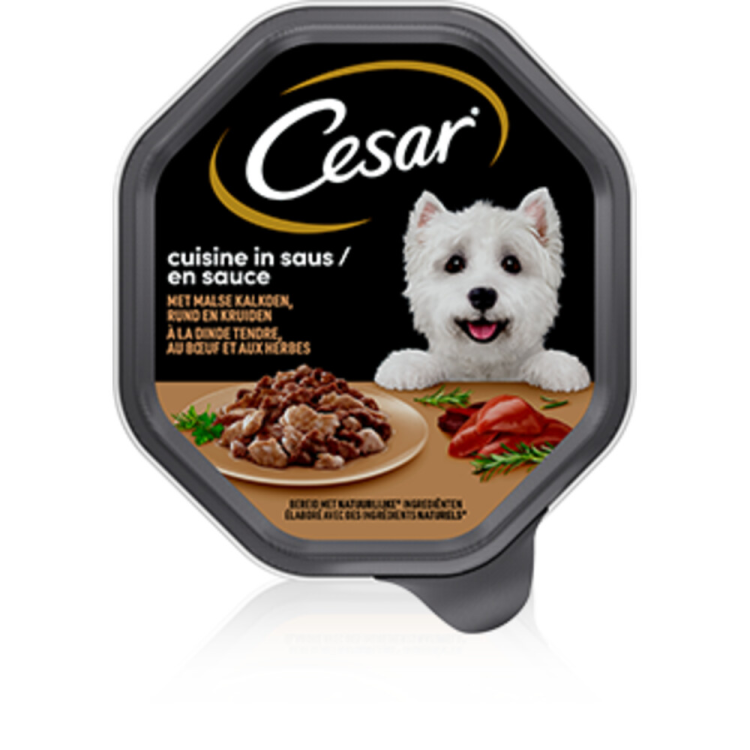 Cesar - Cuisine in Saus Kuipje Kalkoen & Rund - 150g