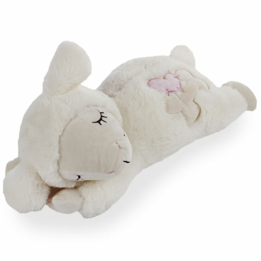 All For Paws - Heart Beat - Sheep - Puppyknuffel - Pluche - 36 x 18 cm