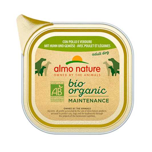 Almo Nature - Bio Organic Maintenance - Hondenvoer - Kip en Groenten - 100g