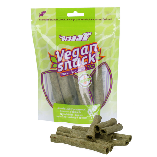 Braaaf – Spinatsticks 12 cm – Veganer Hundesnack – 80 g