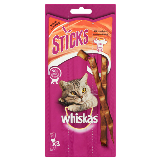 Whiskas - Catsticks Beef - Katzensnacks - 18g
