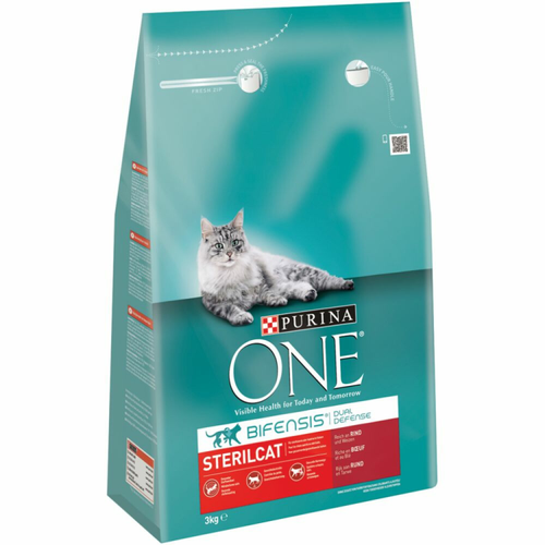 Purina One - Sterilcat Beef & Wheat - Cat food - 3kg