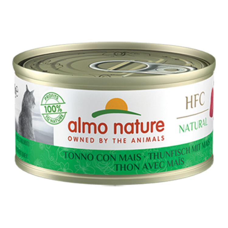 Almo Nature - HFC Natural - Katzenfutter - Thunfisch &amp; Mais - 70g