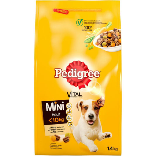 Pedigree - Vital Trockenfutter Adult Mini Chicken - Hundefutter - 1,4kg