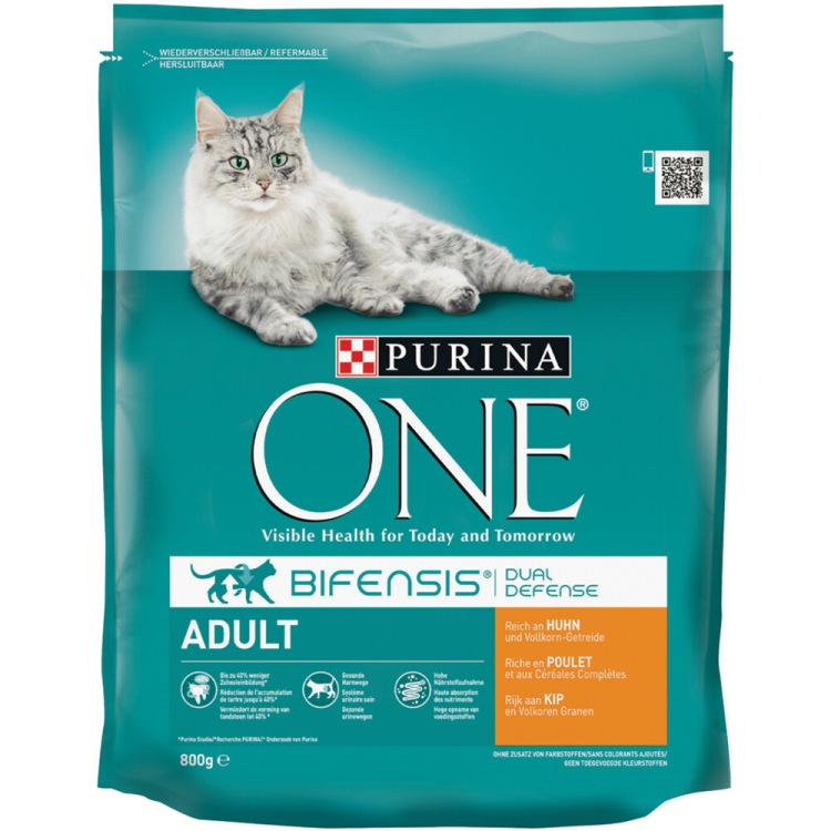 Purina One - Adult Kip & Volkoren Granen - Kattenvoer