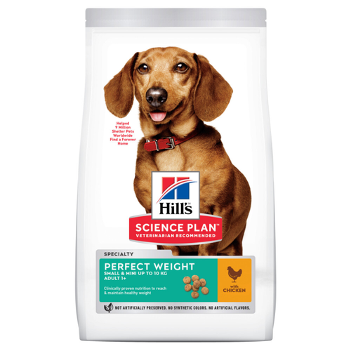 Hill's Canine - Science Plan - Dog Food - Adult Perfect Weight - Small & Mini - Chicken - 1.5 kg