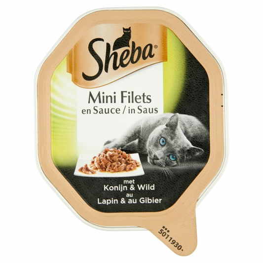 Sheba - Mini Filets - Kuipje - Konijn & Wild in Saus - 85g