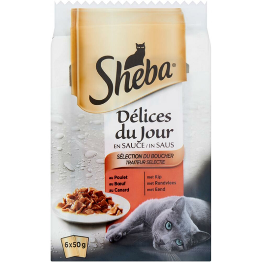 Sheba - Délices du Jour - Traiteur Selectie in Saus - 6x50g