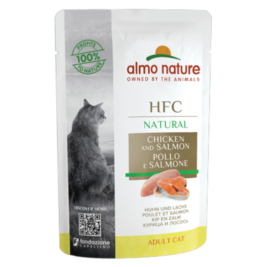 Almo Nature - HFC Natural - Katzenfutter - Huhn &amp; Lachs - 55g